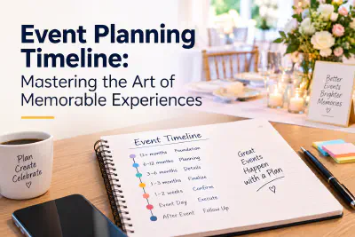 Event planner organizing a timeline for a memorable event